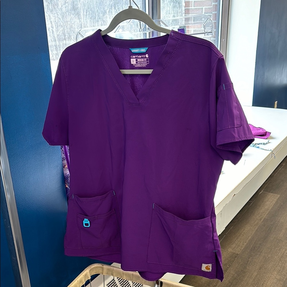Carhartt Purple Scrub Top